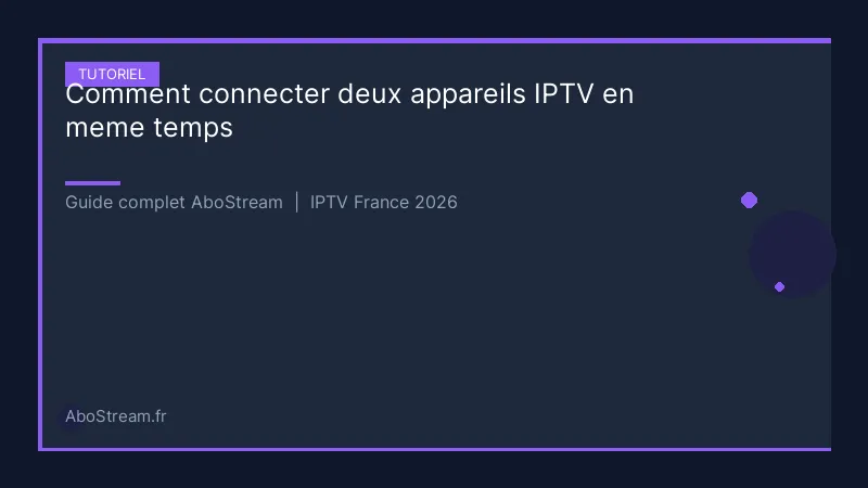 connecter deux appareils iptv - infographie AboStream IPTV