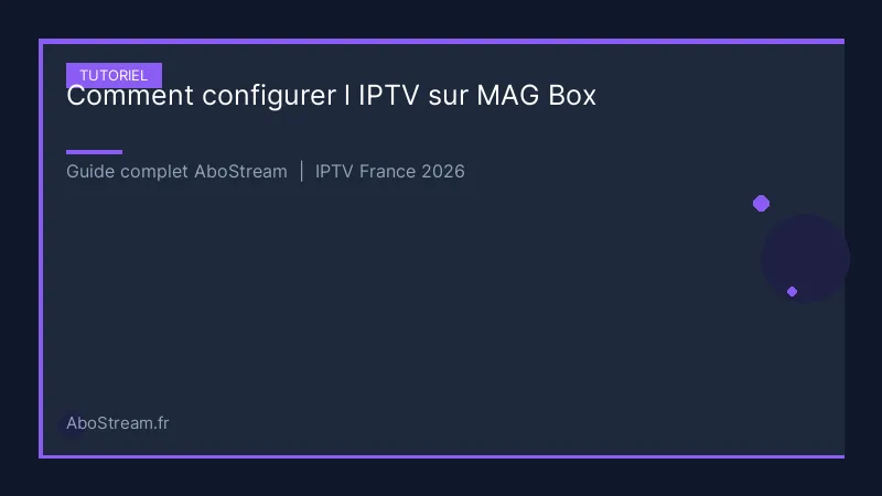 configurer iptv mag box - infographie AboStream IPTV
