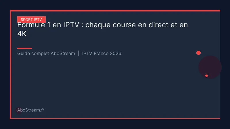 formule 1 iptv direct 4k - infographie AboStream IPTV