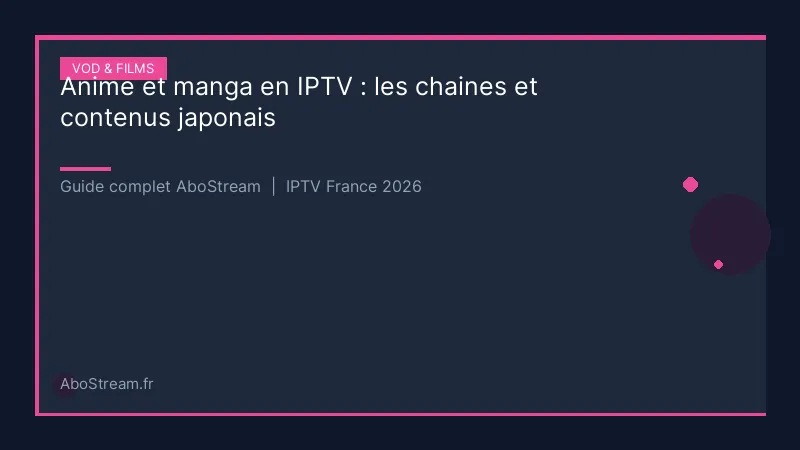 anime manga iptv chaines japonais - infographie AboStream IPTV