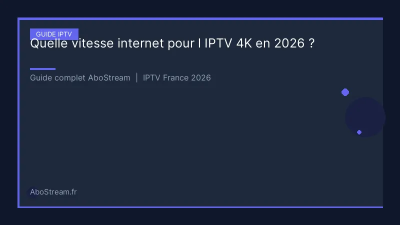 vitesse internet iptv 4k - infographie AboStream IPTV